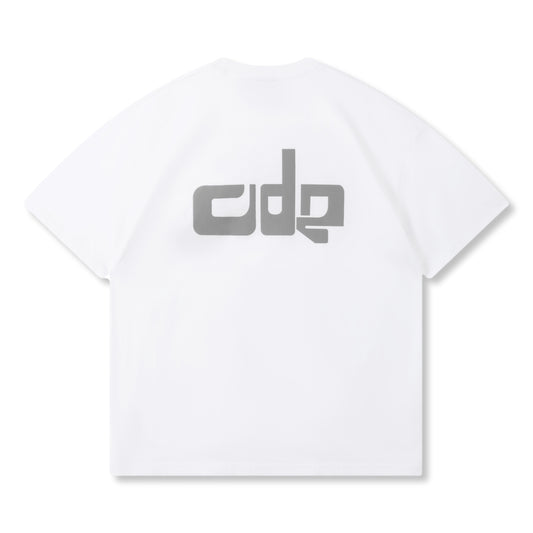 OPEN DIALOGUE ODE TEXTURE EMBROIDERY TEE-WHITE