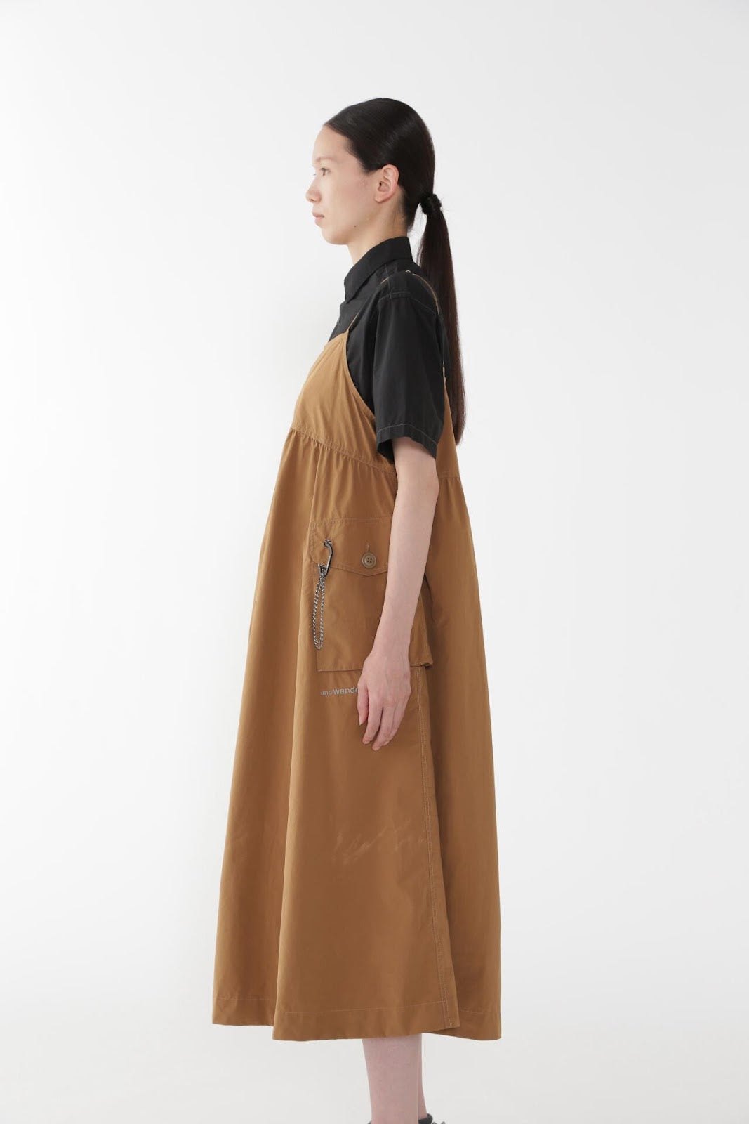 AND WANDER OVERSIZED CARGO DRESS (W)-LIGHT BROWN