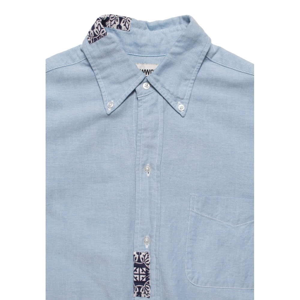 BOW WOW OXFORD BD SHIRTS BANDANNA REPAIRED-BLUE