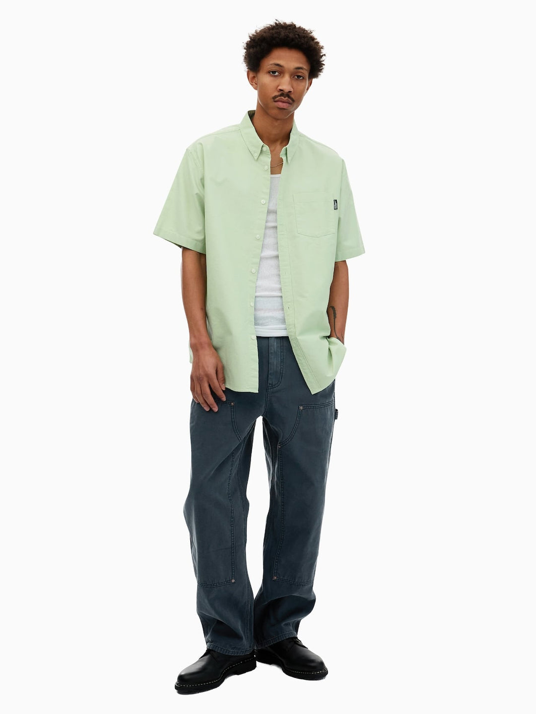 THIS IS NEVER THAT OXFORD S/S SHIRT-GREEN
