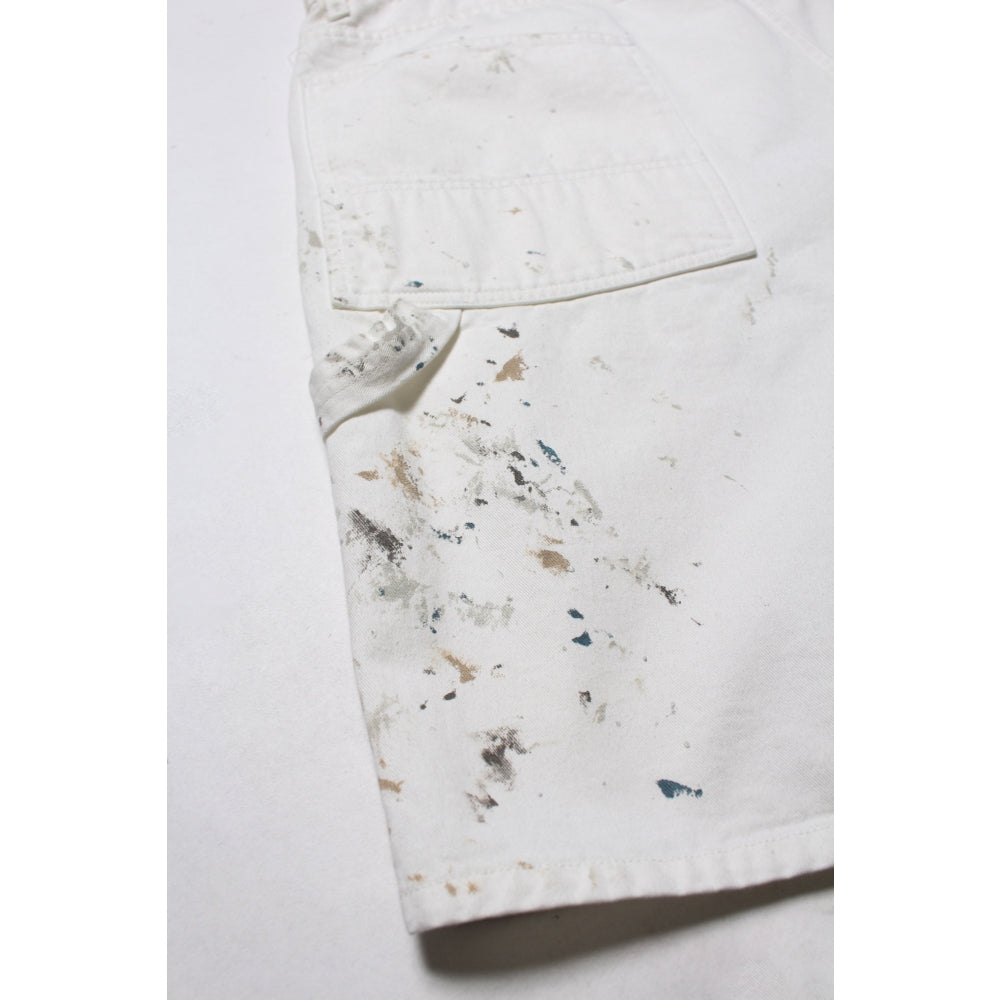 BOWWOW PAINTER'S SPLATTER SHORTS-WHITE