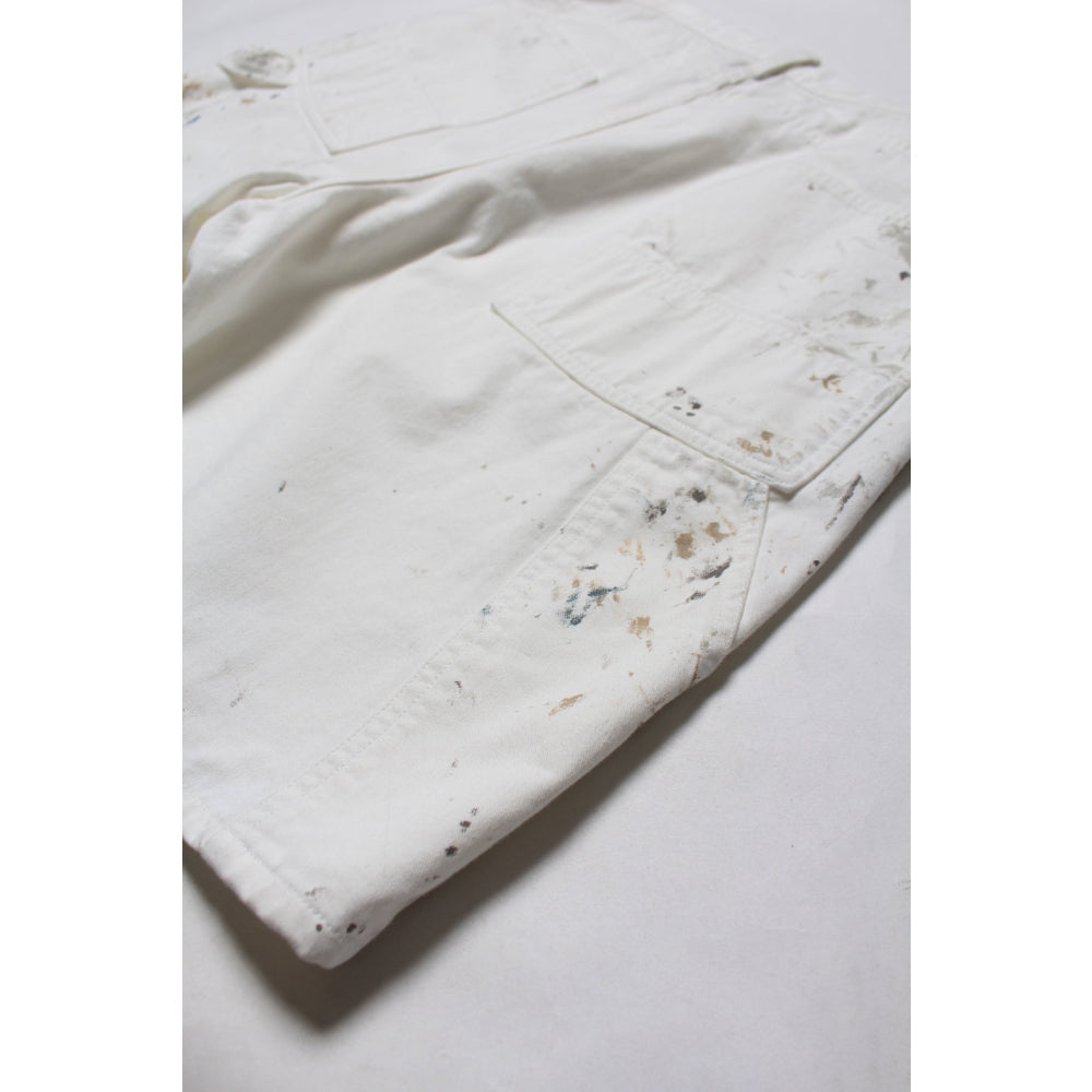 BOWWOW PAINTER'S SPLATTER SHORTS-WHITE