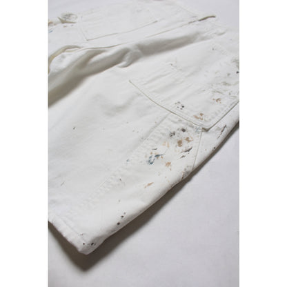 BOWWOW PAINTER'S SPLATTER SHORTS-WHITE