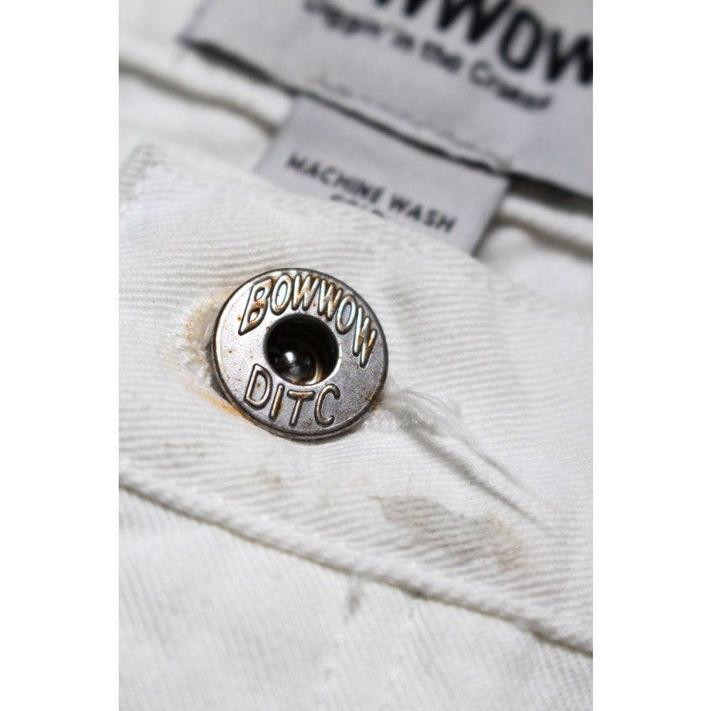 BOWWOW PAINTER'S SPLATTER SHORTS-WHITE