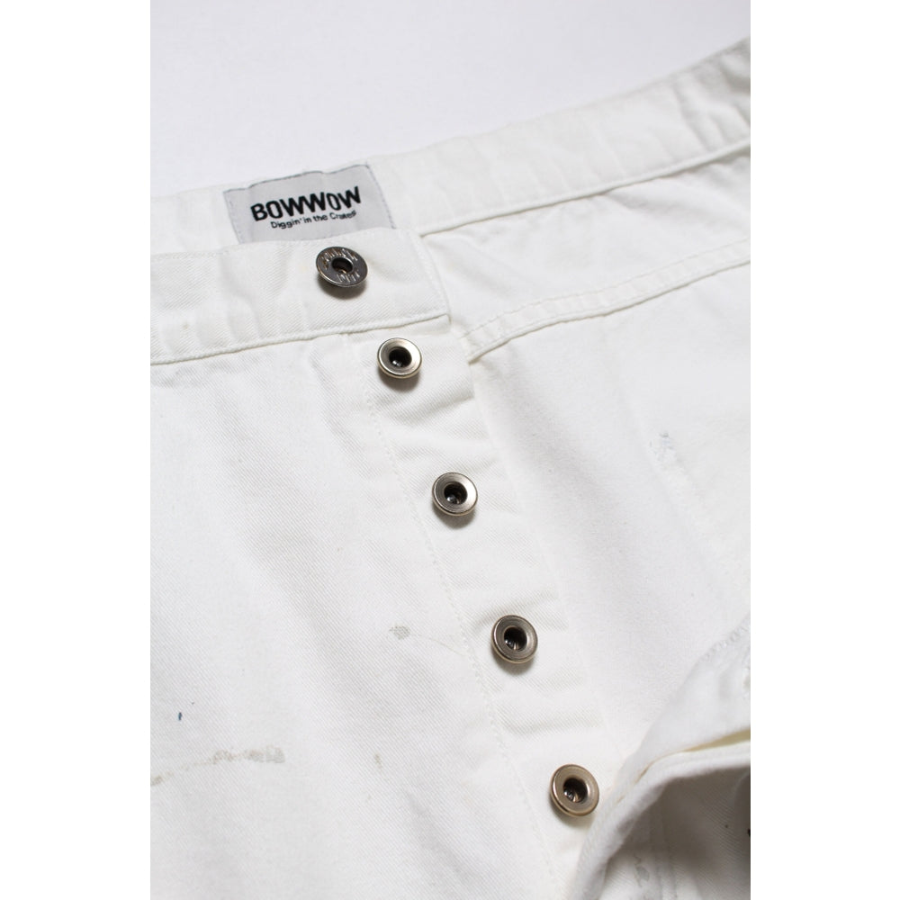 BOWWOW PAINTER'S SPLATTER SHORTS-WHITE