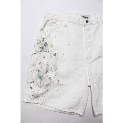 BOWWOW PAINTER'S SPLATTER SHORTS-WHITE