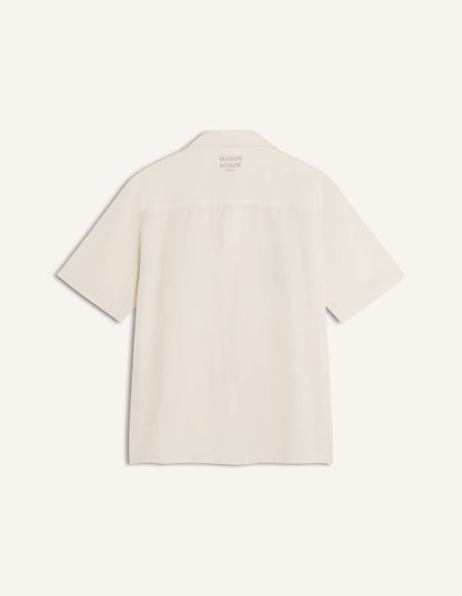 MAISON KITSUNE PARISIAN MONUMENTS RESORT SHIRT-CLAY LATTICE