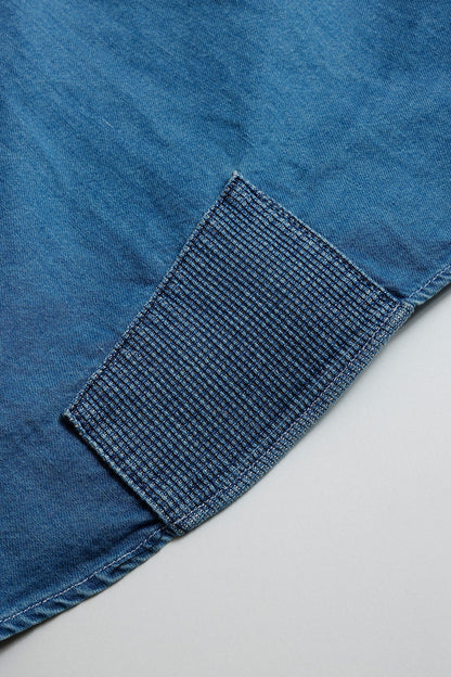 FUNDAMENTAL PATCH DENIM SHIRT 5YR WASH-INDIGO