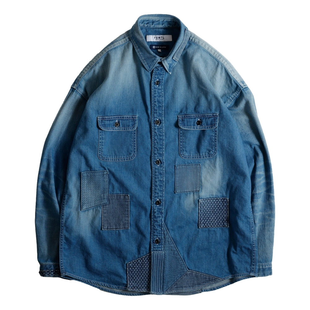 FUNDAMENTAL PATCH DENIM SHIRT 5YR WASH-INDIGO