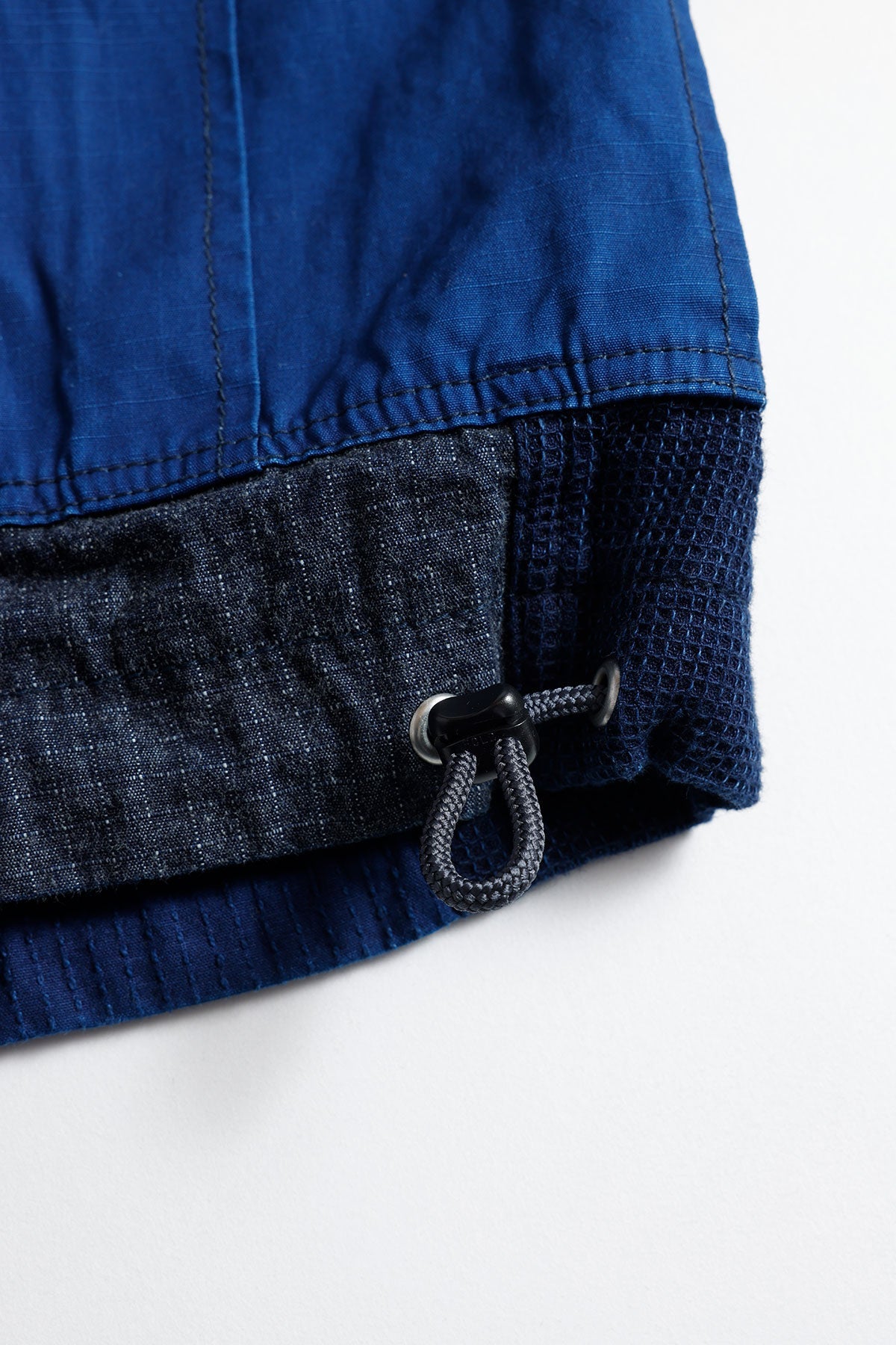 FUNDAMENTAL PATCHWORK CARGO SHORT PANTS RINSE-INDIGO
