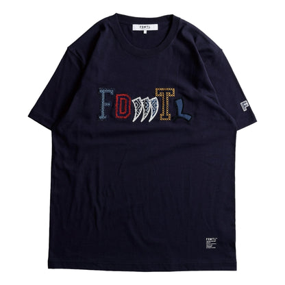 FUNDAMENTAL PATCHWORK LOGO TEE-NAVY