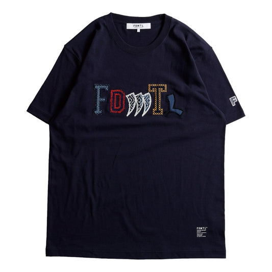 FUNDAMENTAL PATCHWORK LOGO TEE-NAVY