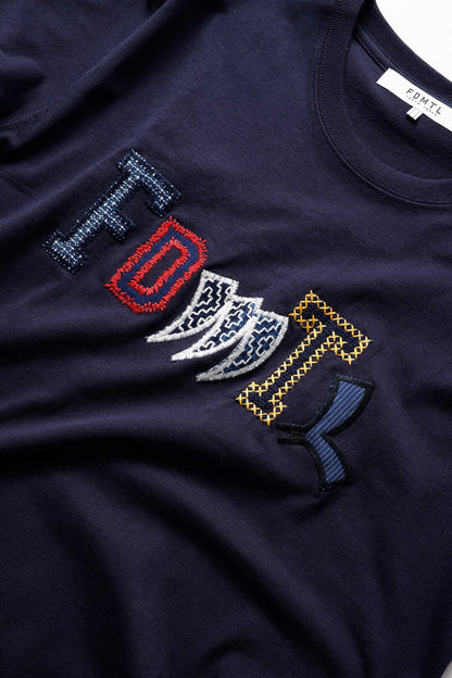 FUNDAMENTAL PATCHWORK LOGO TEE-NAVY