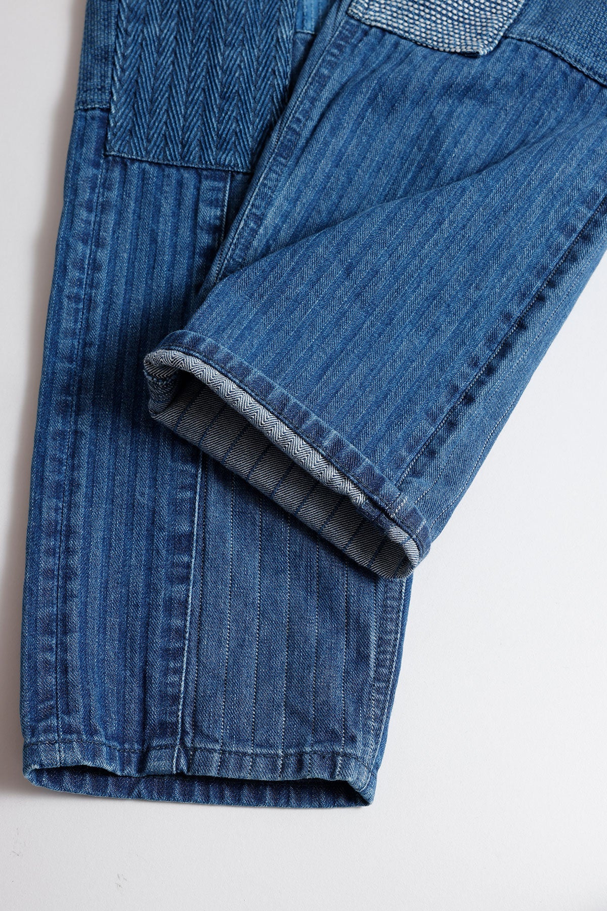 FUNDAMENTAL PATCHWORK PANTS 3YR WASH-INDIGO
