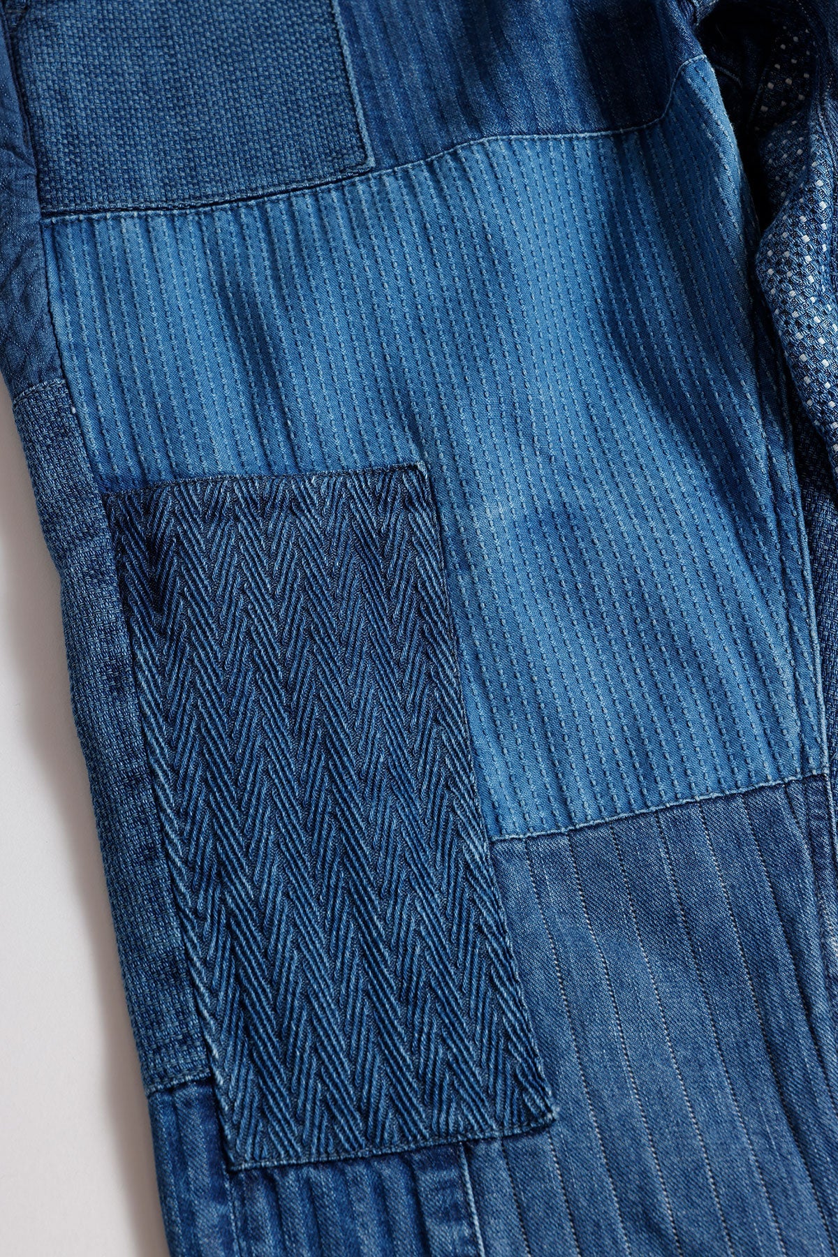 FUNDAMENTAL PATCHWORK PANTS 3YR WASH-INDIGO