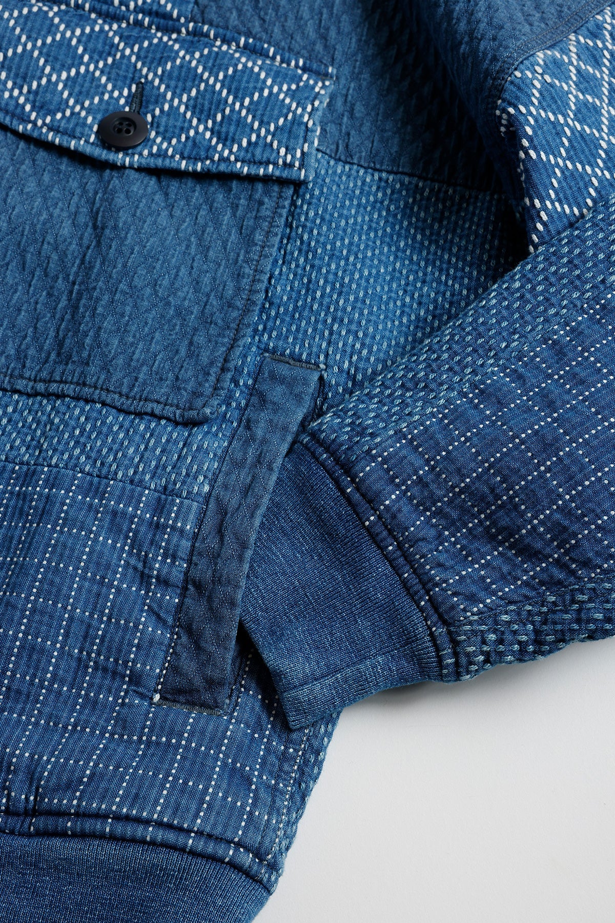 FUNDAMENTAL PATCHWORK POCKET JACKET 3YR WASH-INDIGO