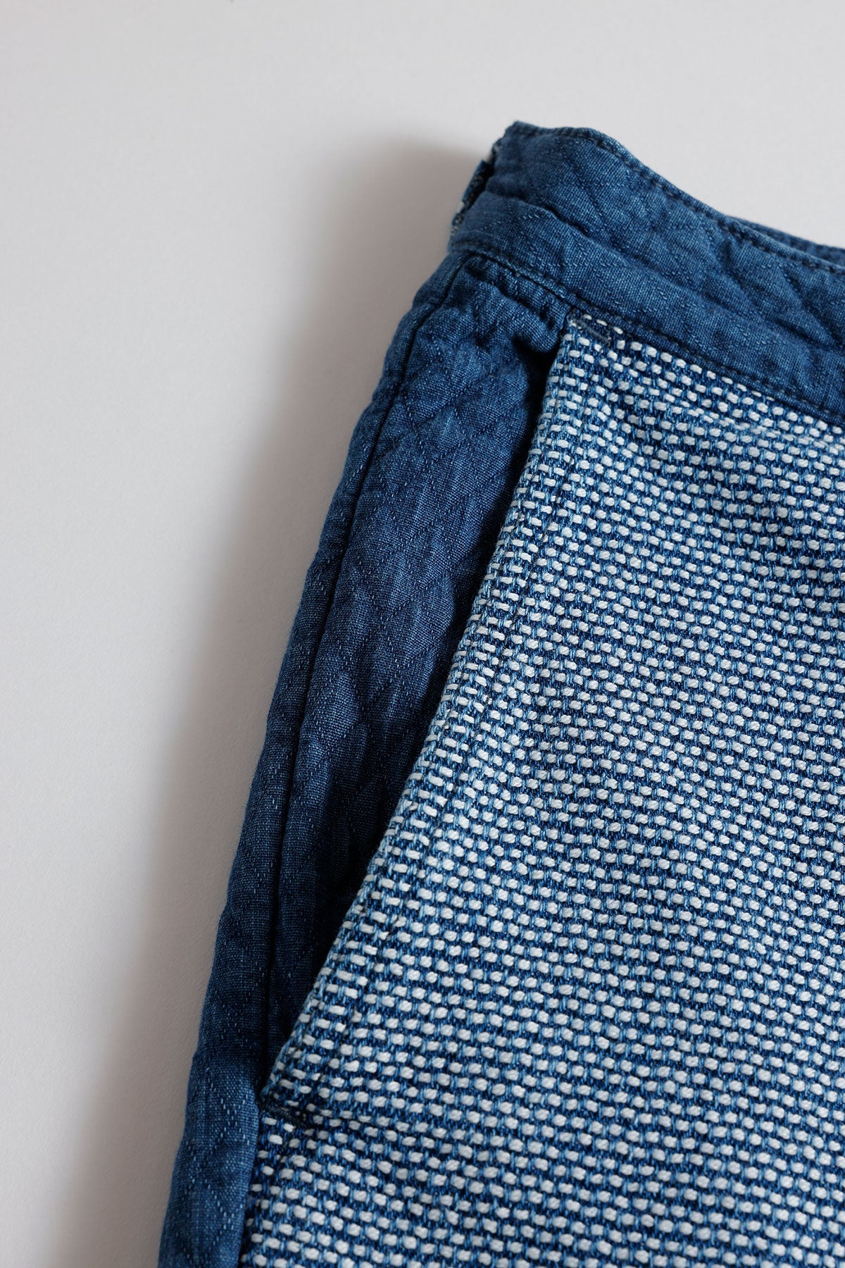 FUNDAMENTAL PATCHWORK SHORT PANTS 3YR WASH-INDIGO