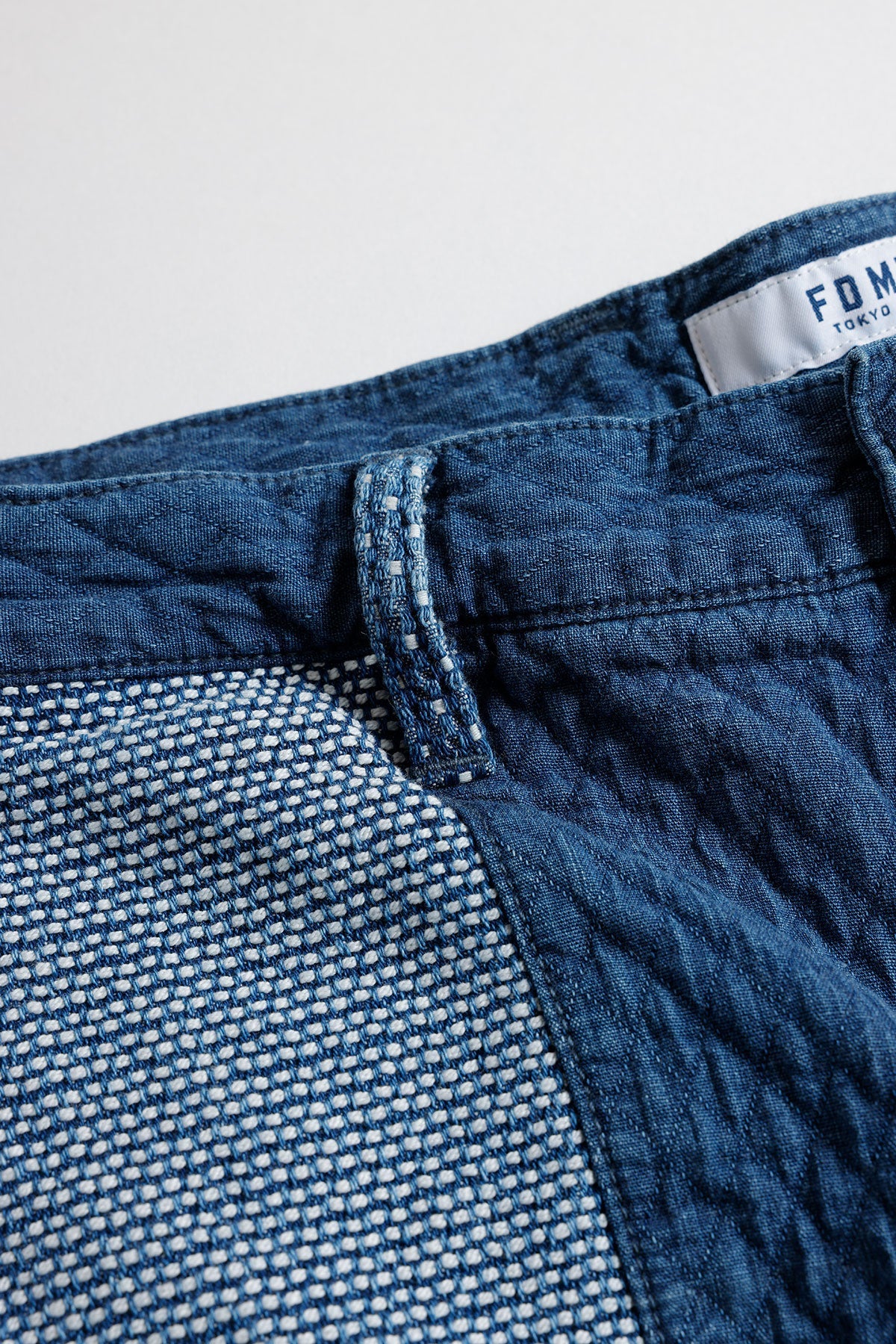 FUNDAMENTAL PATCHWORK SHORT PANTS 3YR WASH-INDIGO