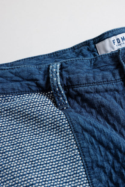 FUNDAMENTAL PATCHWORK SHORT PANTS 3YR WASH-INDIGO
