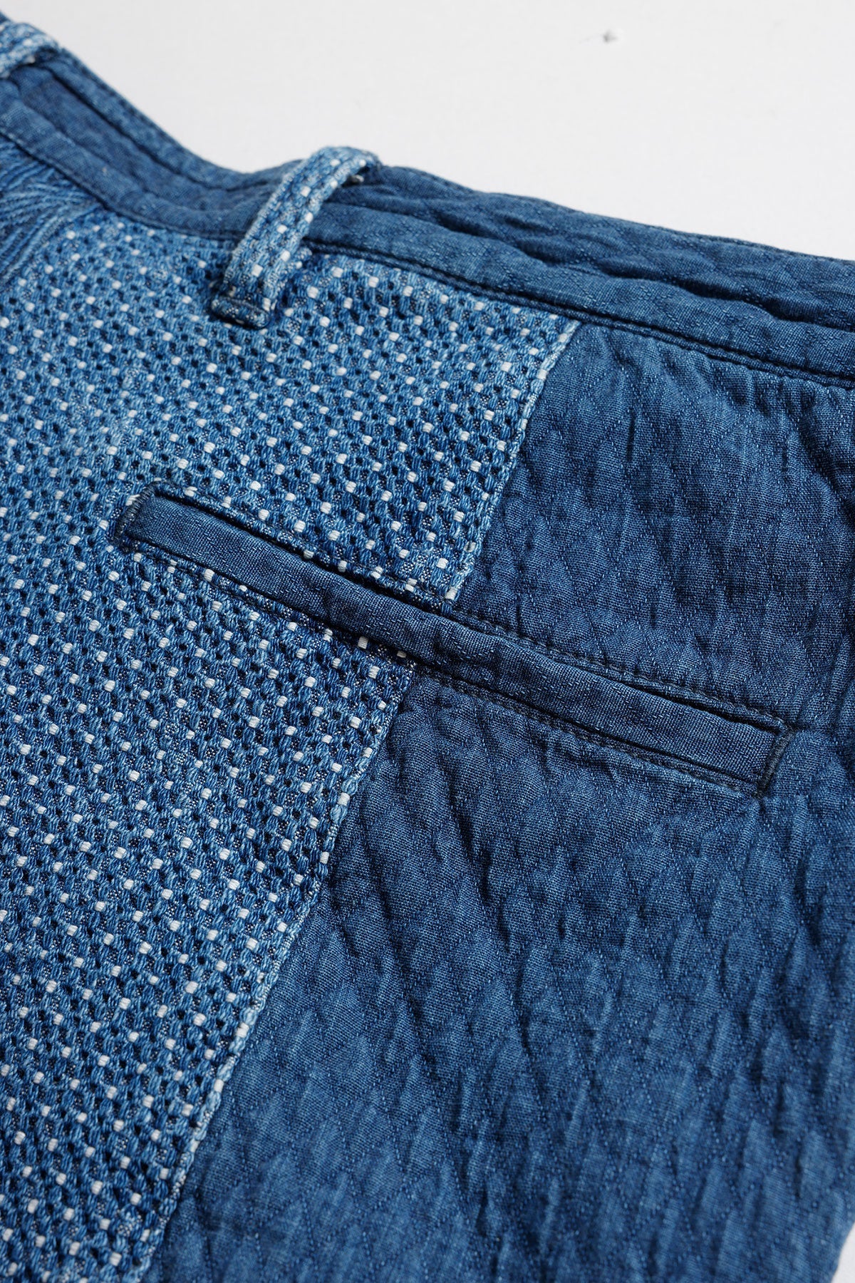 FUNDAMENTAL PATCHWORK SHORT PANTS 3YR WASH-INDIGO