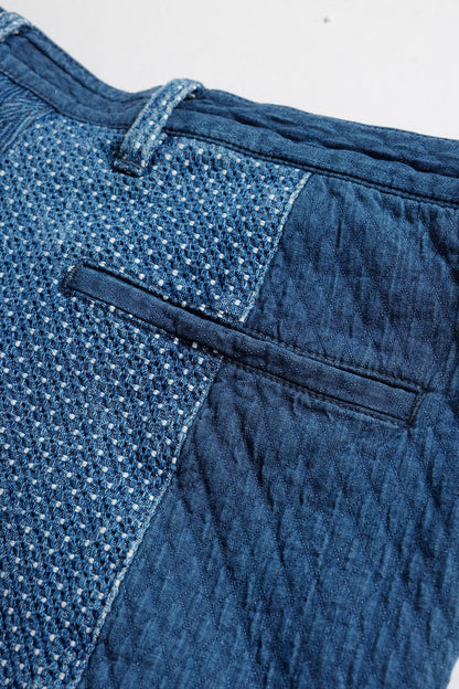 FUNDAMENTAL PATCHWORK SHORT PANTS 3YR WASH-INDIGO
