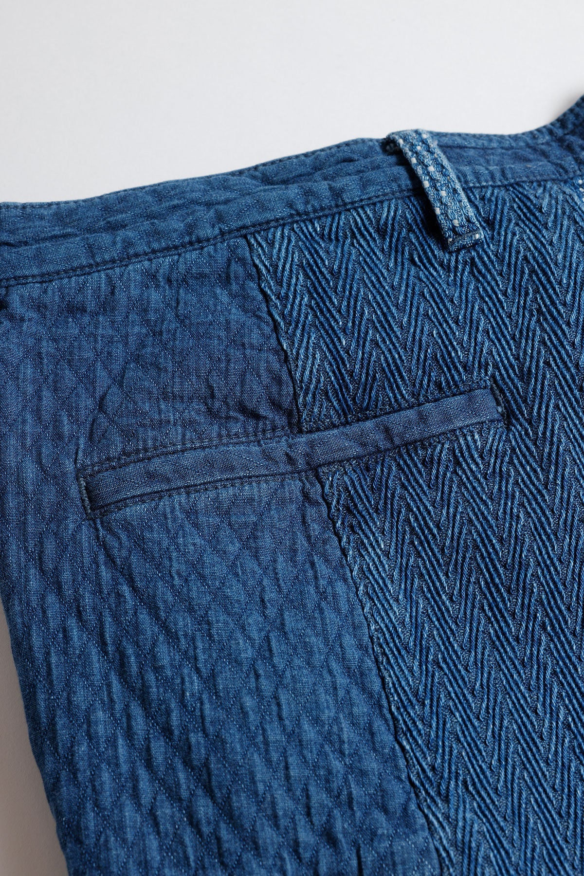 FUNDAMENTAL PATCHWORK SHORT PANTS 3YR WASH-INDIGO