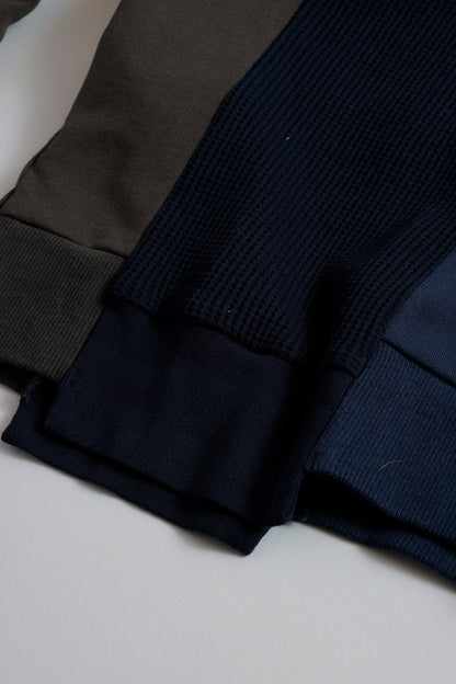 FUNDAMENTAL PATCHWORK SWEATSHIRT-NAVY