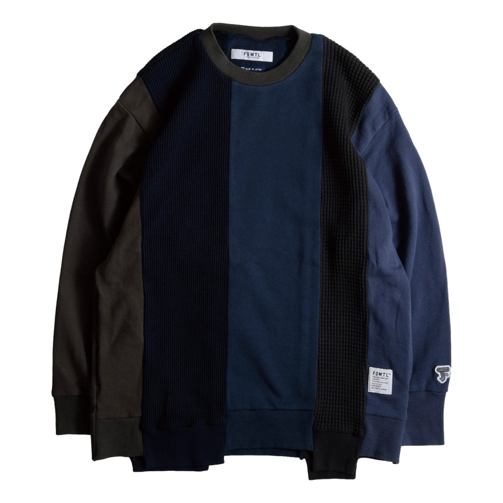FUNDAMENTAL PATCHWORK SWEATSHIRT-NAVY