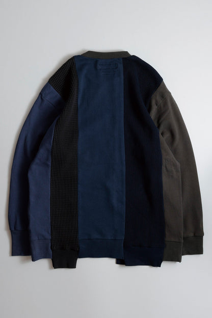 FUNDAMENTAL PATCHWORK SWEATSHIRT-NAVY