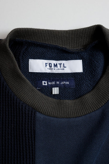 FUNDAMENTAL PATCHWORK SWEATSHIRT-NAVY