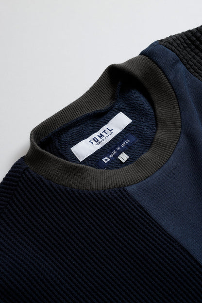 FUNDAMENTAL PATCHWORK SWEATSHIRT-NAVY