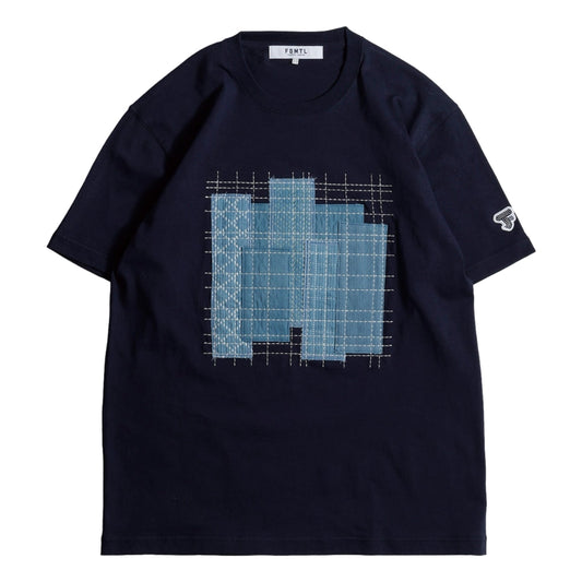 FUNDAMENTAL PATCHWORK TEE-NAVY