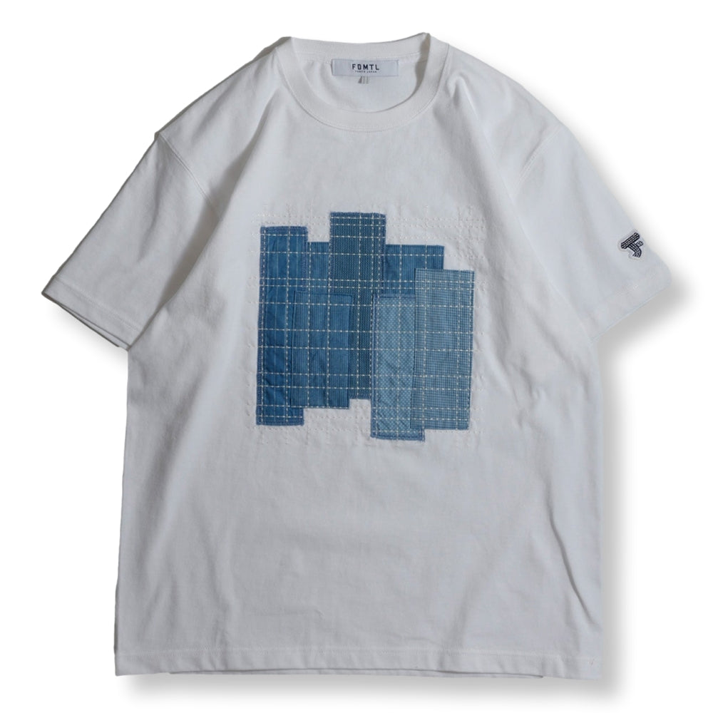 FUNDAMENTAL PATCHWORK TEE-WHITE