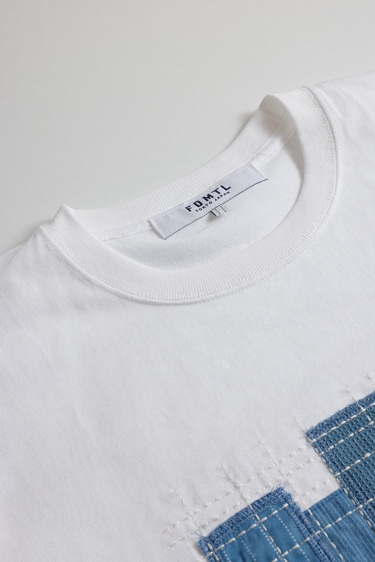 FUNDAMENTAL PATCHWORK TEE-WHITE