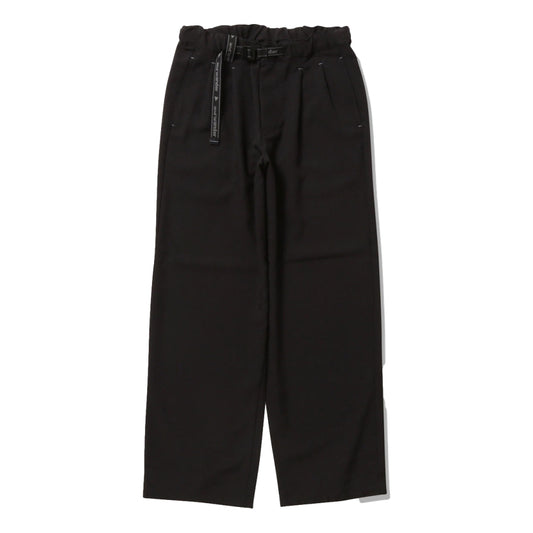 AND WANDER PE MELANGE TWILL WIDE PANTS-BLACK