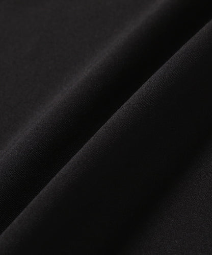 AND WANDER PE MELANGE TWILL WIDE PANTS-BLACK