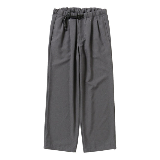 AND WANDER PE MELANGE TWILL WIDE PANTS-GREY