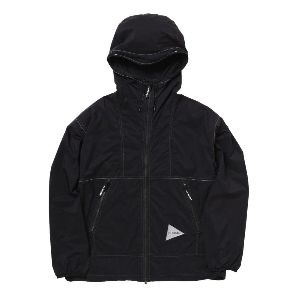 AND WANDER PERTEX WIND JACKET-BLACK