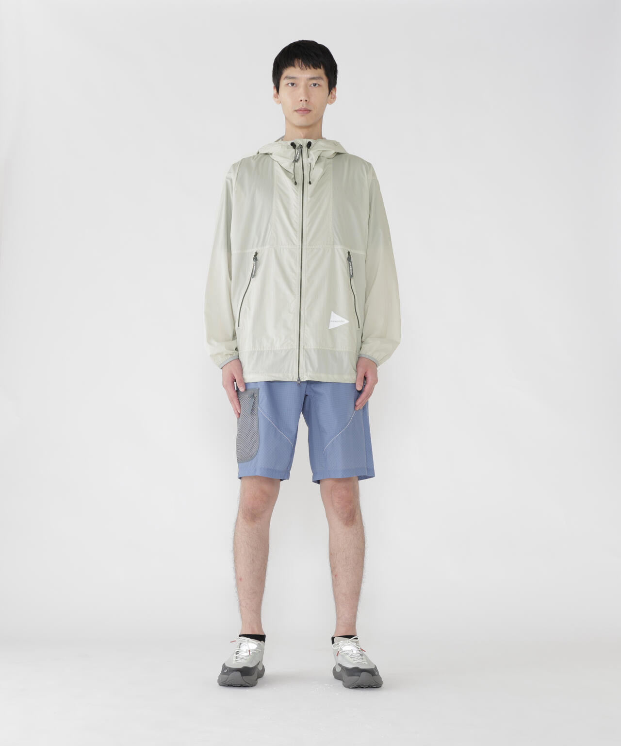 AND WANDER PERTEX WIND JACKET-ICE GREY