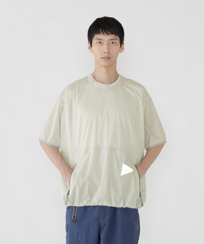 AND WANDER PERTEX WIND TEE-ICE GREY
