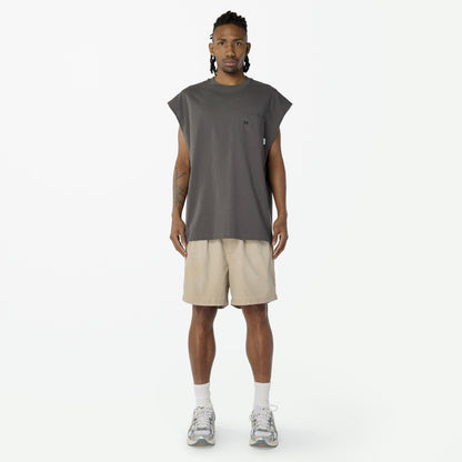 MADNESS POCKET TANK TOP-CHARCOAL