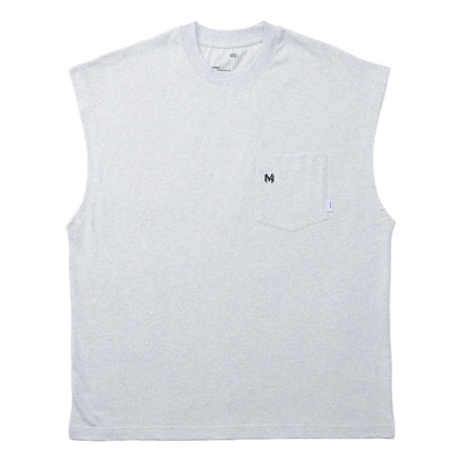 MADNESS POCKET TANK TOP-HEATHER GREY