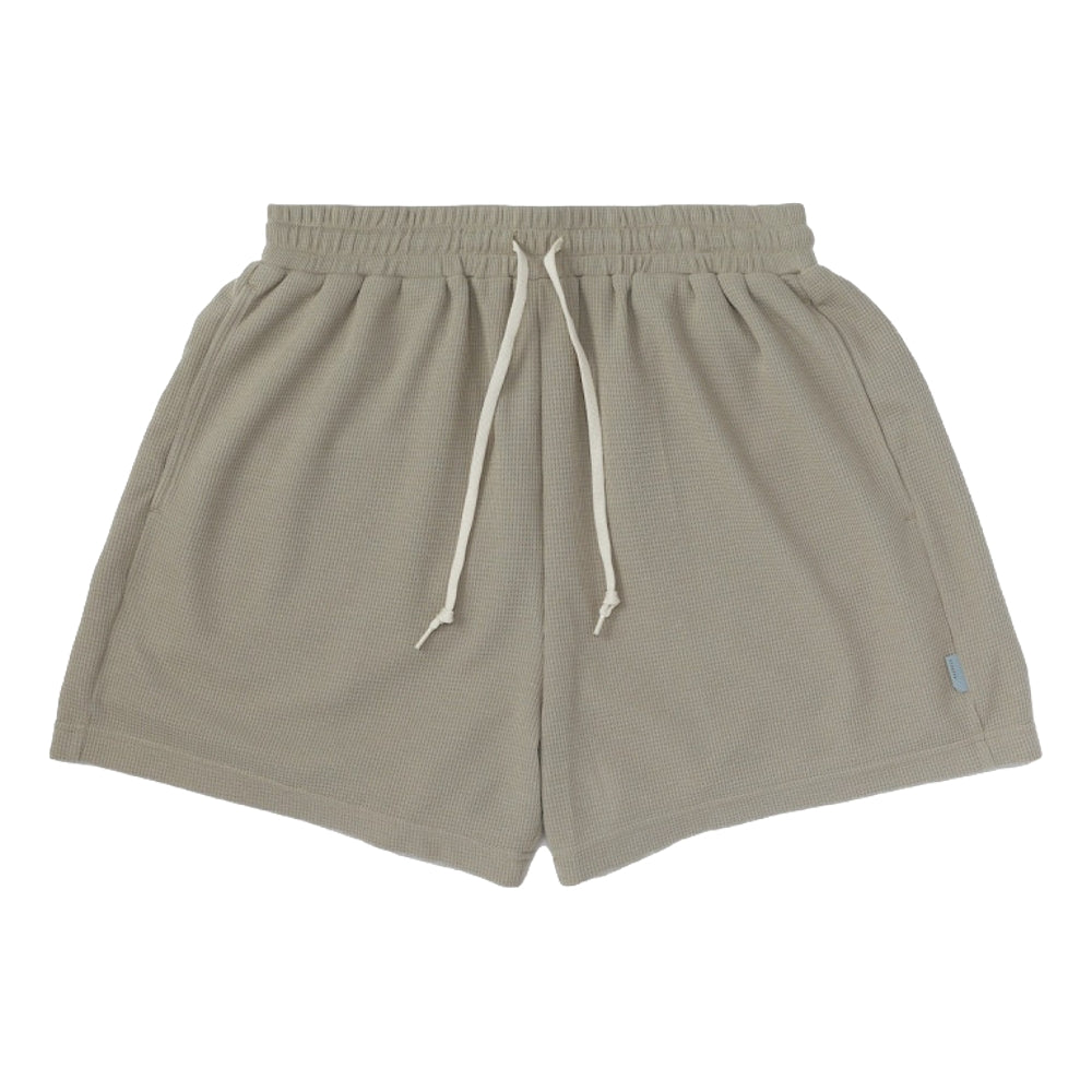MADNESS POLYESTER WAFFLE EASY SHORTS (FABRIC BY JAPAN)-BEIGE