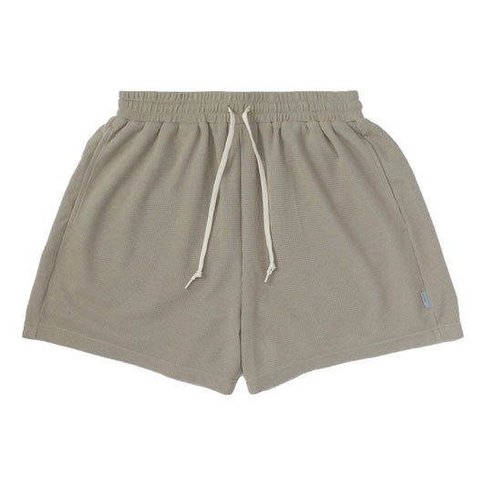 MADNESS POLYESTER WAFFLE EASY SHORTS (FABRIC BY JAPAN)-BEIGE