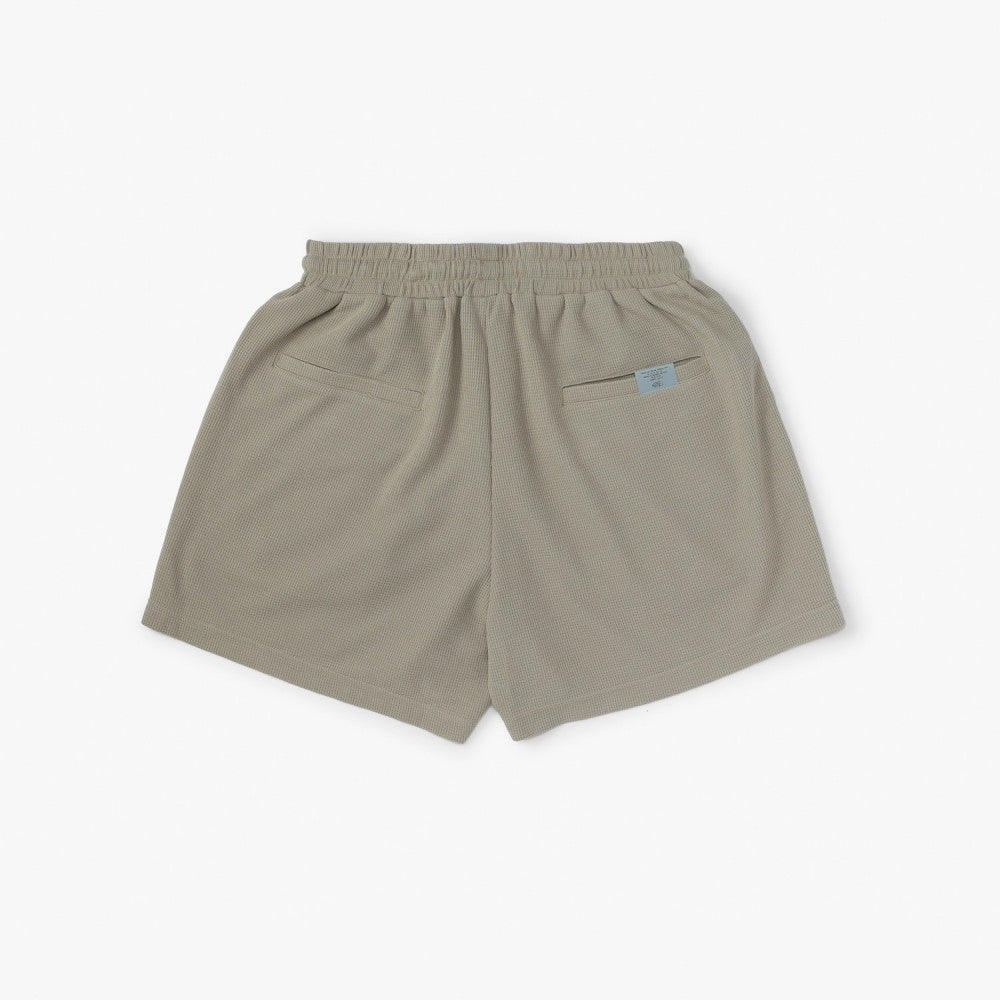 MADNESS POLYESTER WAFFLE EASY SHORTS (FABRIC BY JAPAN)-BEIGE