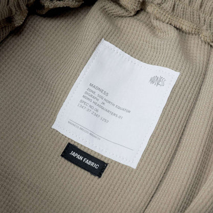 MADNESS POLYESTER WAFFLE EASY SHORTS (FABRIC BY JAPAN)-BEIGE