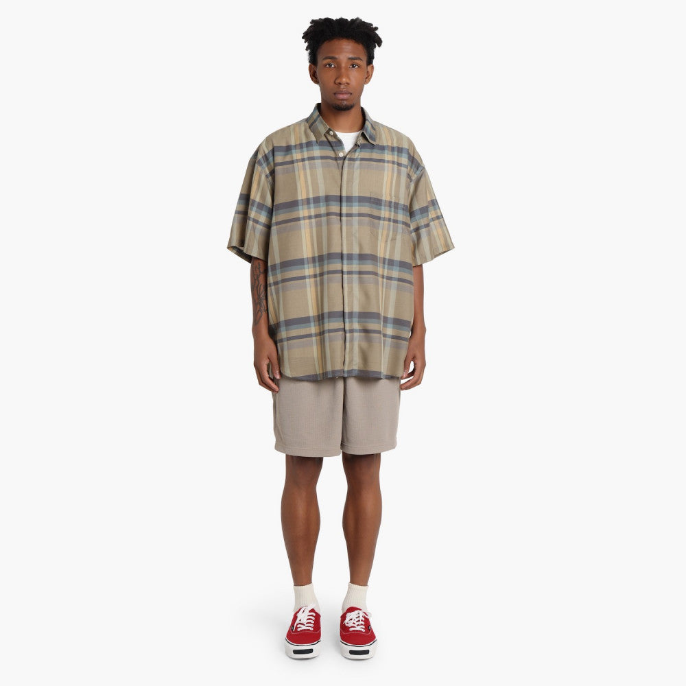 MADNESS POLYESTER WAFFLE EASY SHORTS (FABRIC BY JAPAN)-BEIGE