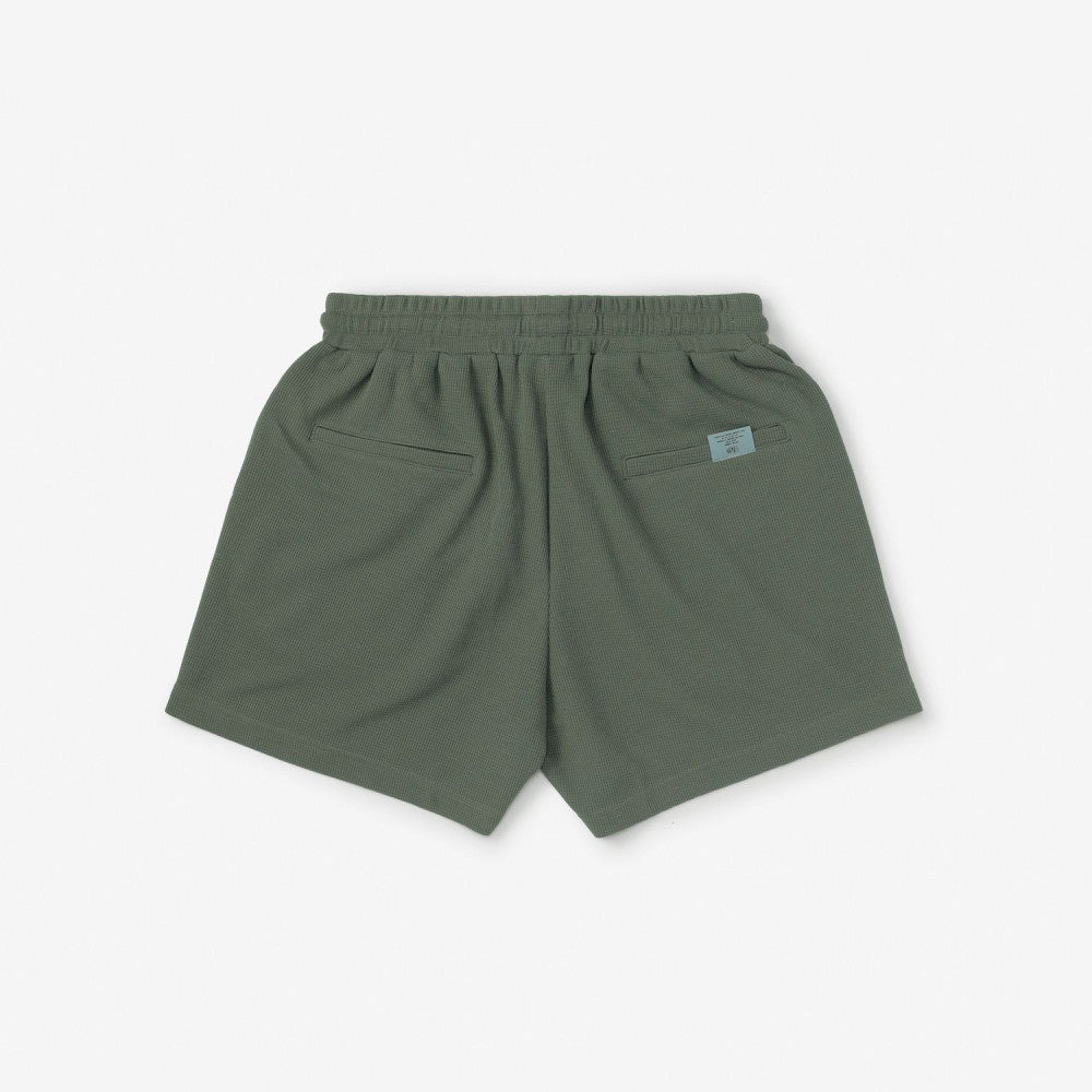 MADNESS POLYESTER WAFFLE EASY SHORTS (FABRIC BY JAPAN)-GREEN