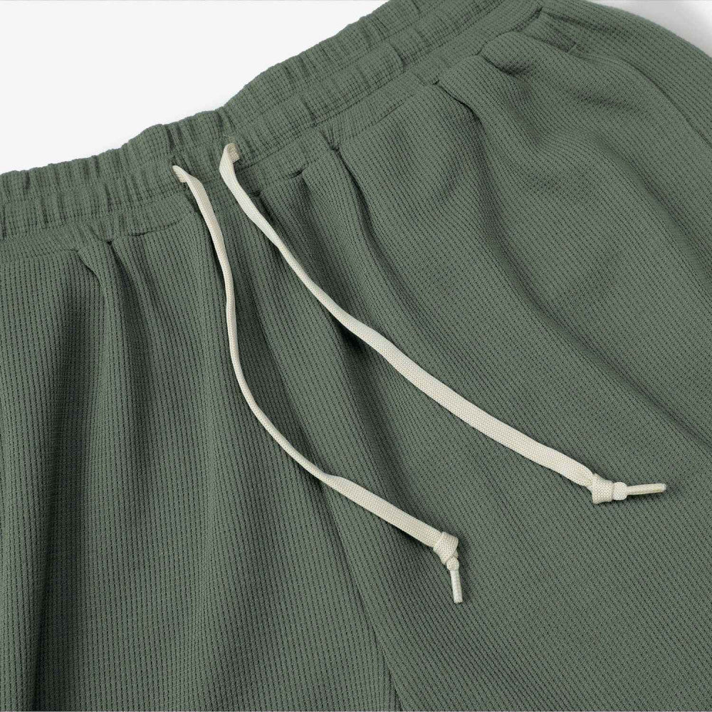 MADNESS POLYESTER WAFFLE EASY SHORTS (FABRIC BY JAPAN)-GREEN