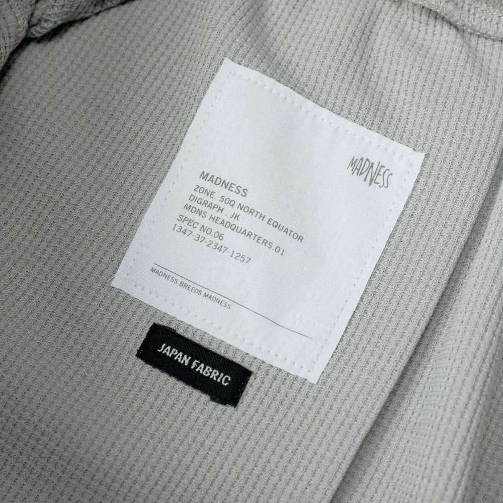 MADNESS POLYESTER WAFFLE EASY SHORTS (FABRIC BY JAPAN)-GREY